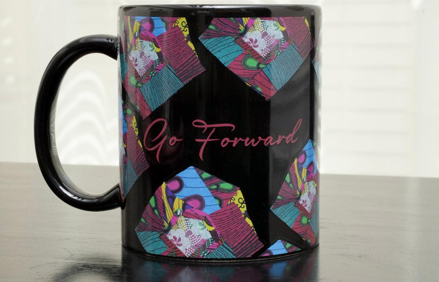 Teevaneinteriors Mug Deal, Coffee Mug, Tea Mug, African Print & Transition - Normal Black