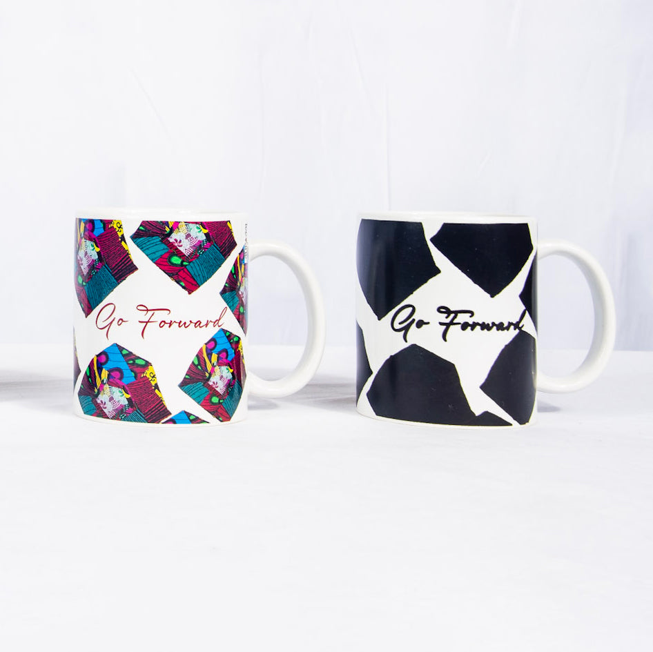Teevaneinteriors Mug Deal, Coffee Mug, Tea Mug, African Print & Transition - Normal/Magic Mug WHT