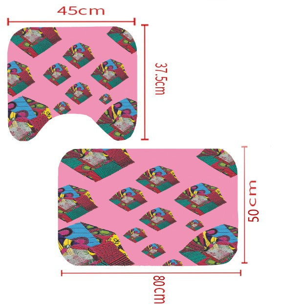 Bathroom Mat & Shower Curtain