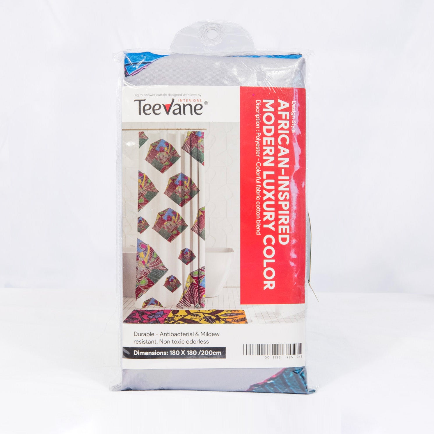 Turn Twist African Print Grey Shower Curtains