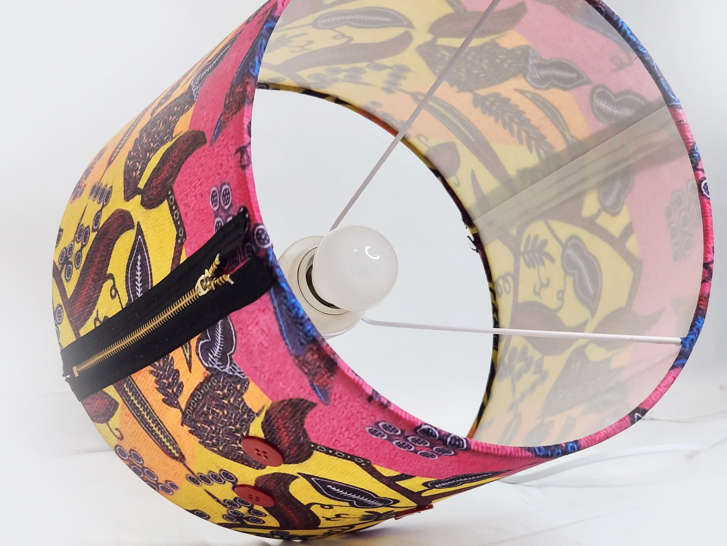 Teevaneinteriors Spring Sunset Lamp Shade, African Print Lamp Shade, Springy Lamp, Tee Lamp shade