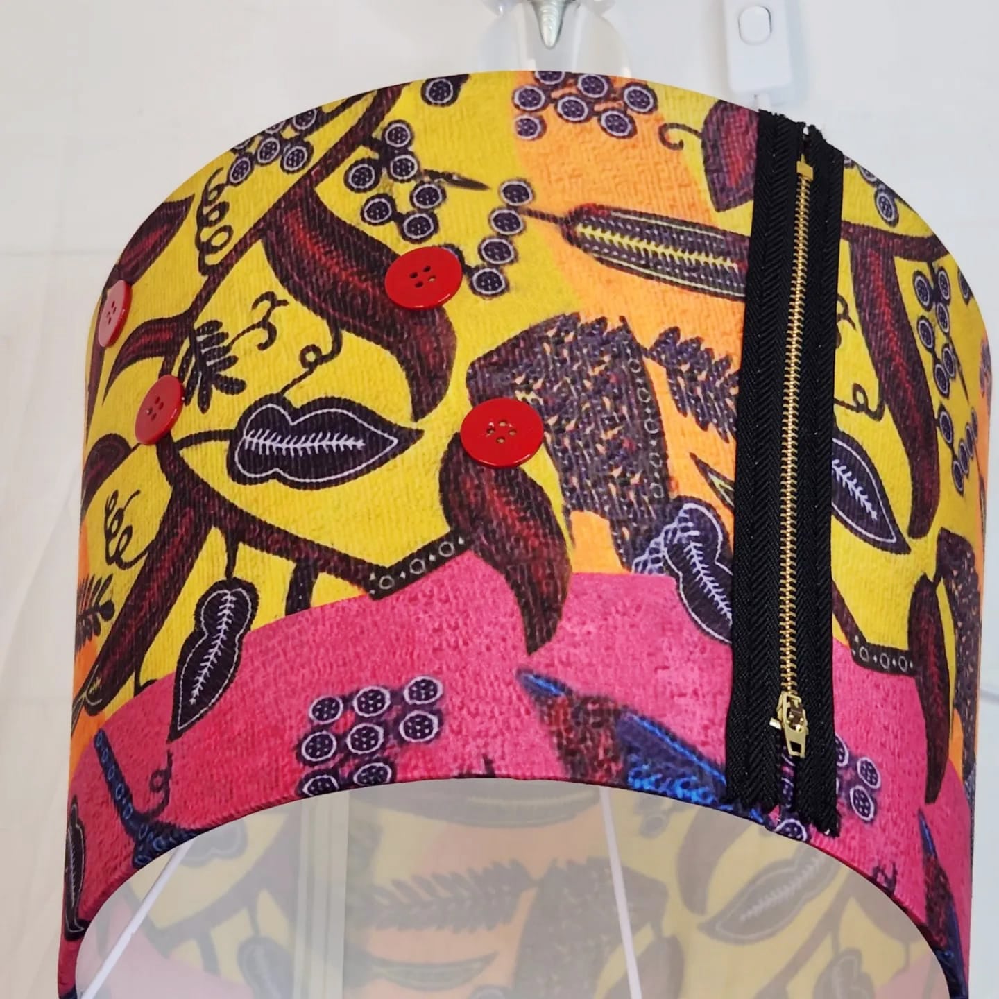 Teevaneinteriors Spring Sunset Lamp Shade, African Print Lamp Shade, Springy Lamp, Tee Lamp shade